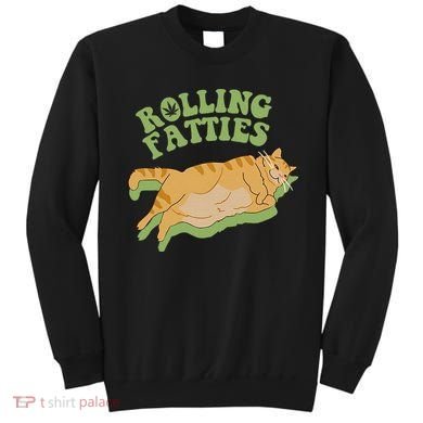 Vintage Rolling Fatties Cat Retro Kitty Kitten Meow Sweatshirt