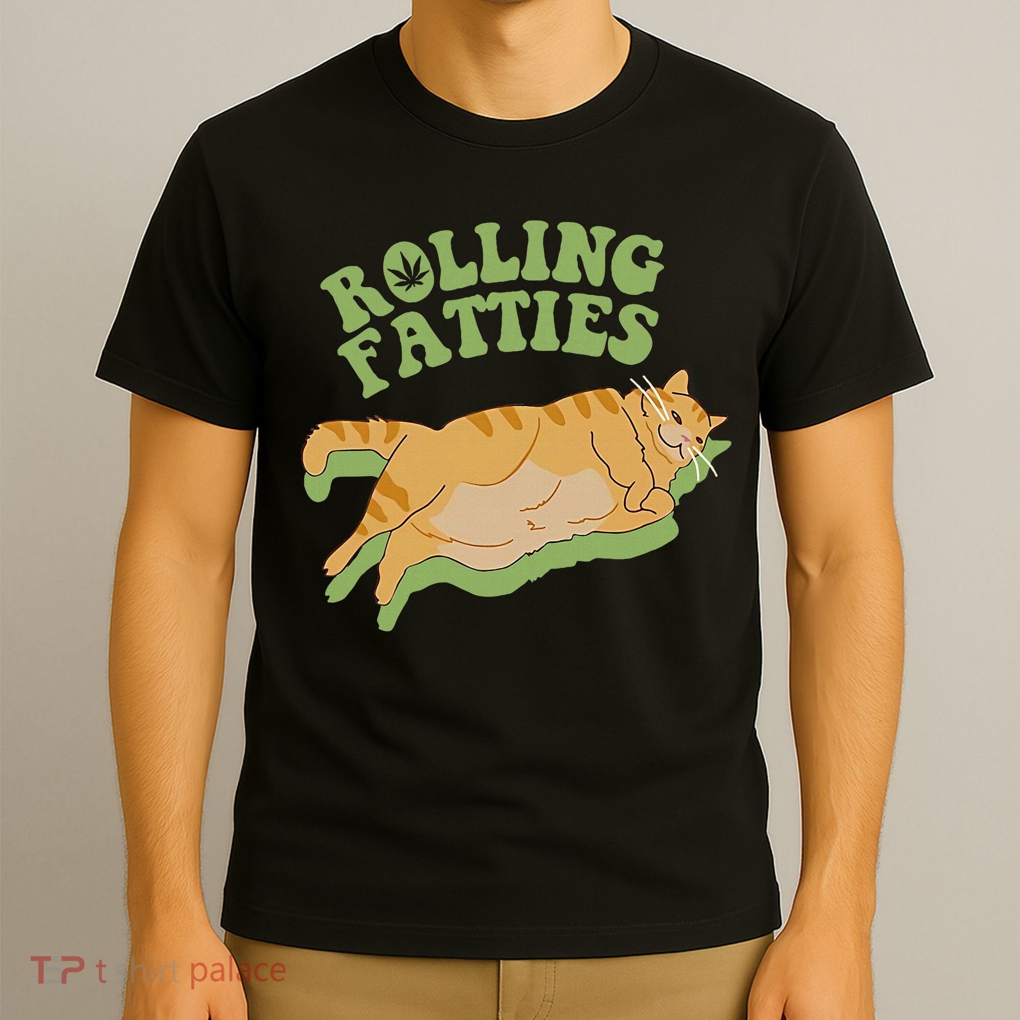 Vintage Rolling Fatties Cat Retro Kitty Kitten Meow T-Shirt