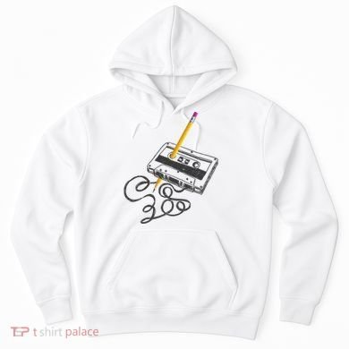 Vintage Rewind Funny Cassette Pencil Gift Hoodie