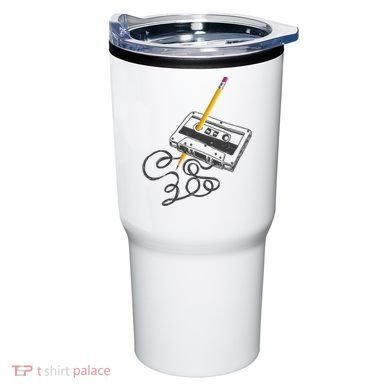 Vintage Rewind Funny Cassette Pencil Gift Tumbler