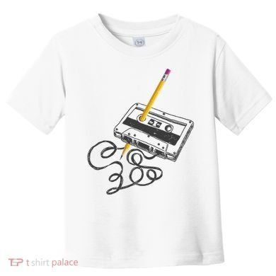 Vintage Rewind Funny Cassette Pencil Gift Toddler T-Shirt