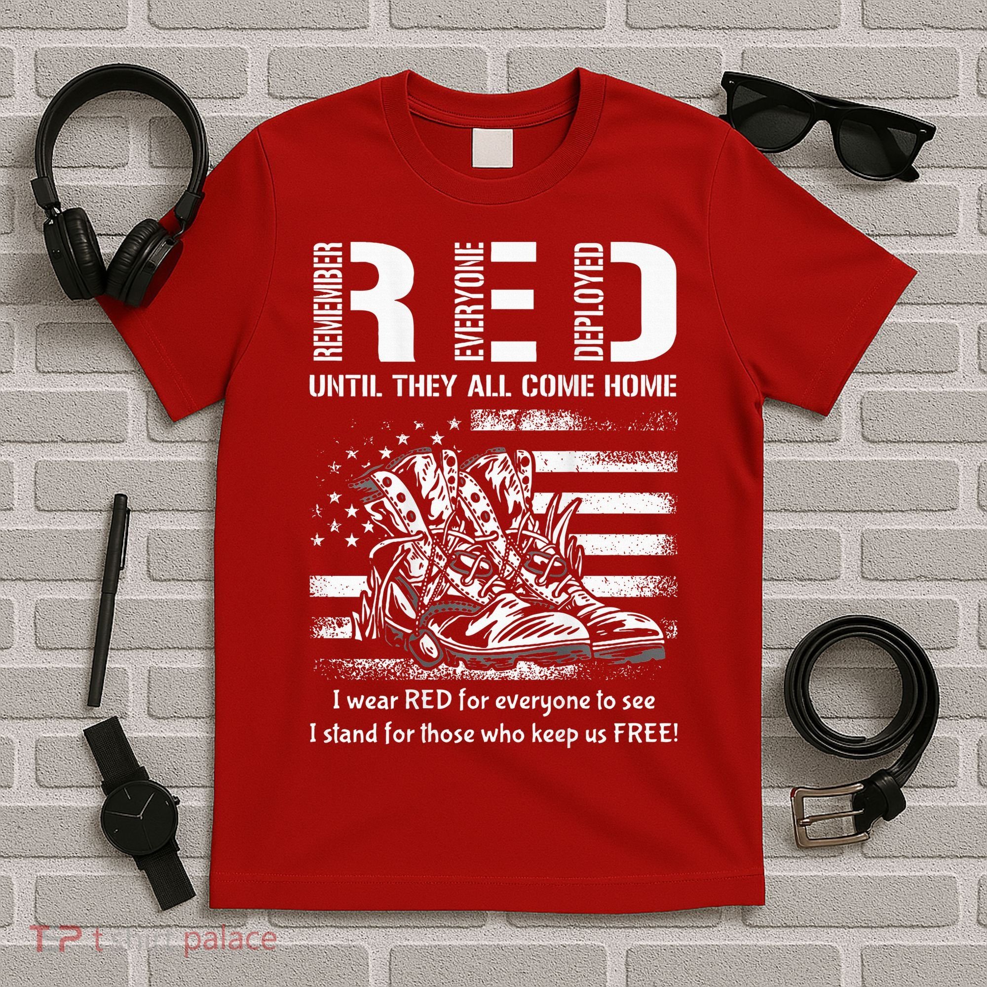 Vintage Red Friday Until They Come Home USA American Flag T-Shirt