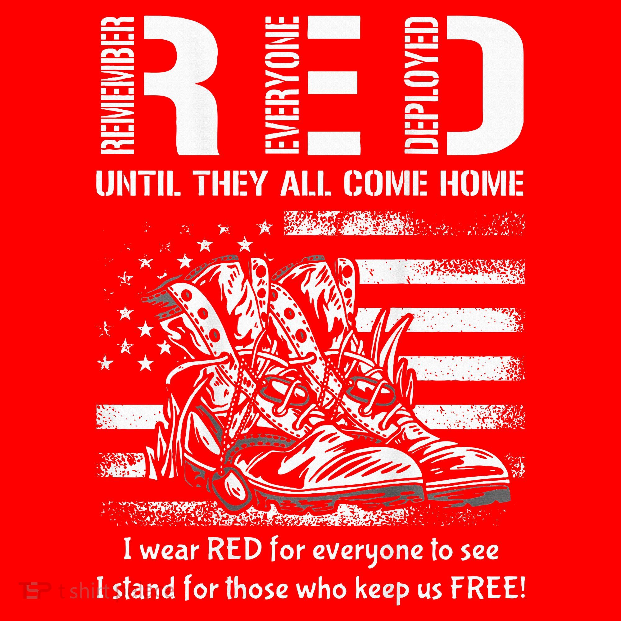 Vintage Red Friday Until They Come Home USA American Flag T-Shirt