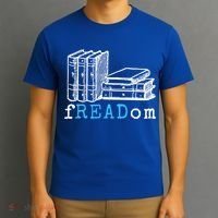 Vintage Retro Freadom Gift I Read Banned Books Gift T-Shirt thumb 3