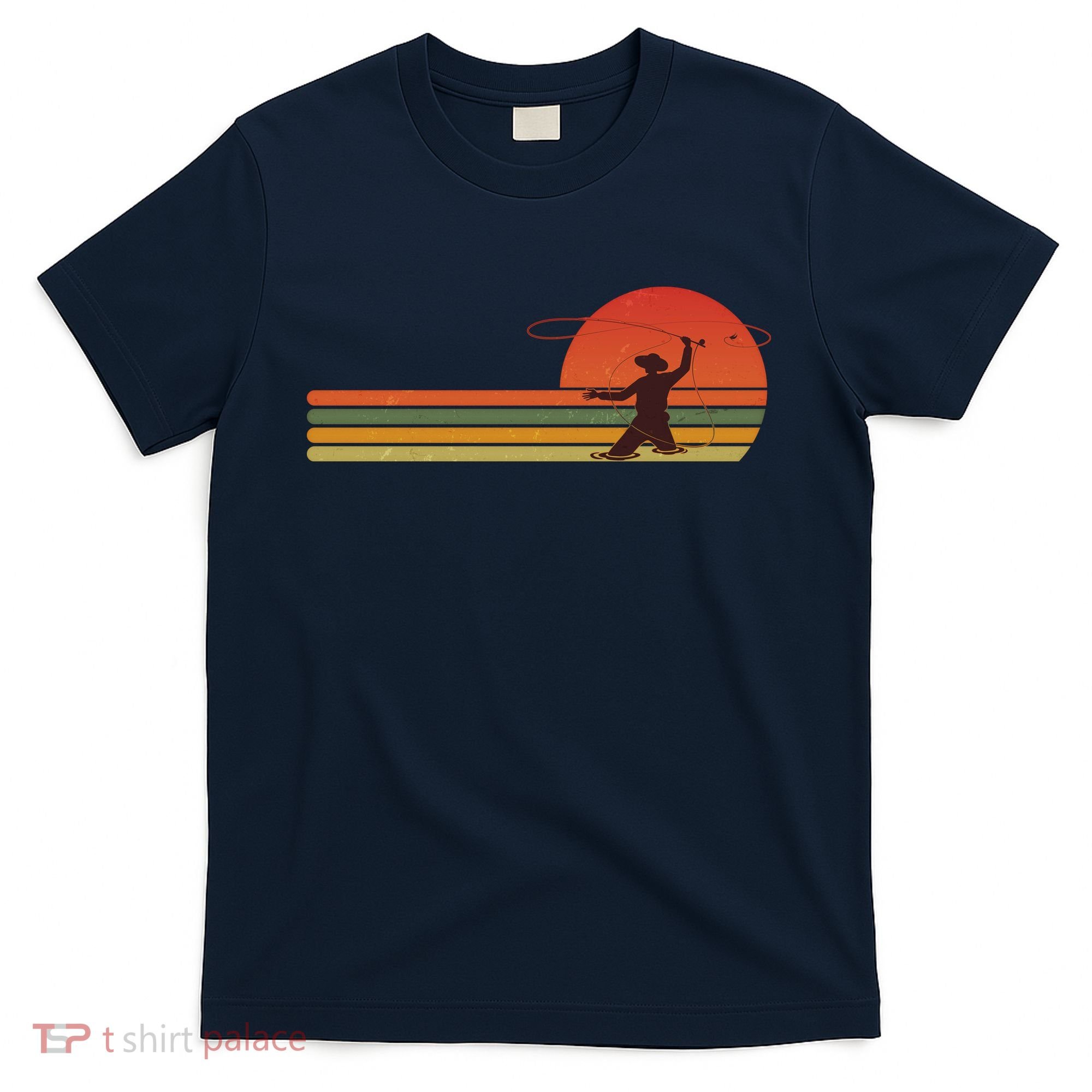 Vintage Retro Fly Fisherman Fishing Fan T-Shirt
