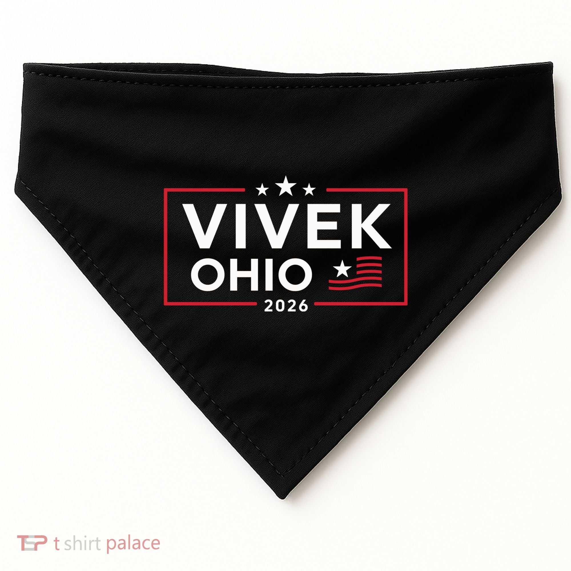 Vivek Ramaswamy For Governor Of Ohio 2026 Vivek USA-Made Doggie Bandana