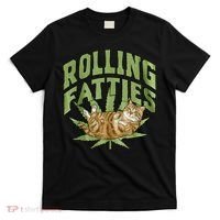 Vintage Rolling Fatties Cat Retro Kitty Kitten Meow T-Shirt thumb 0
