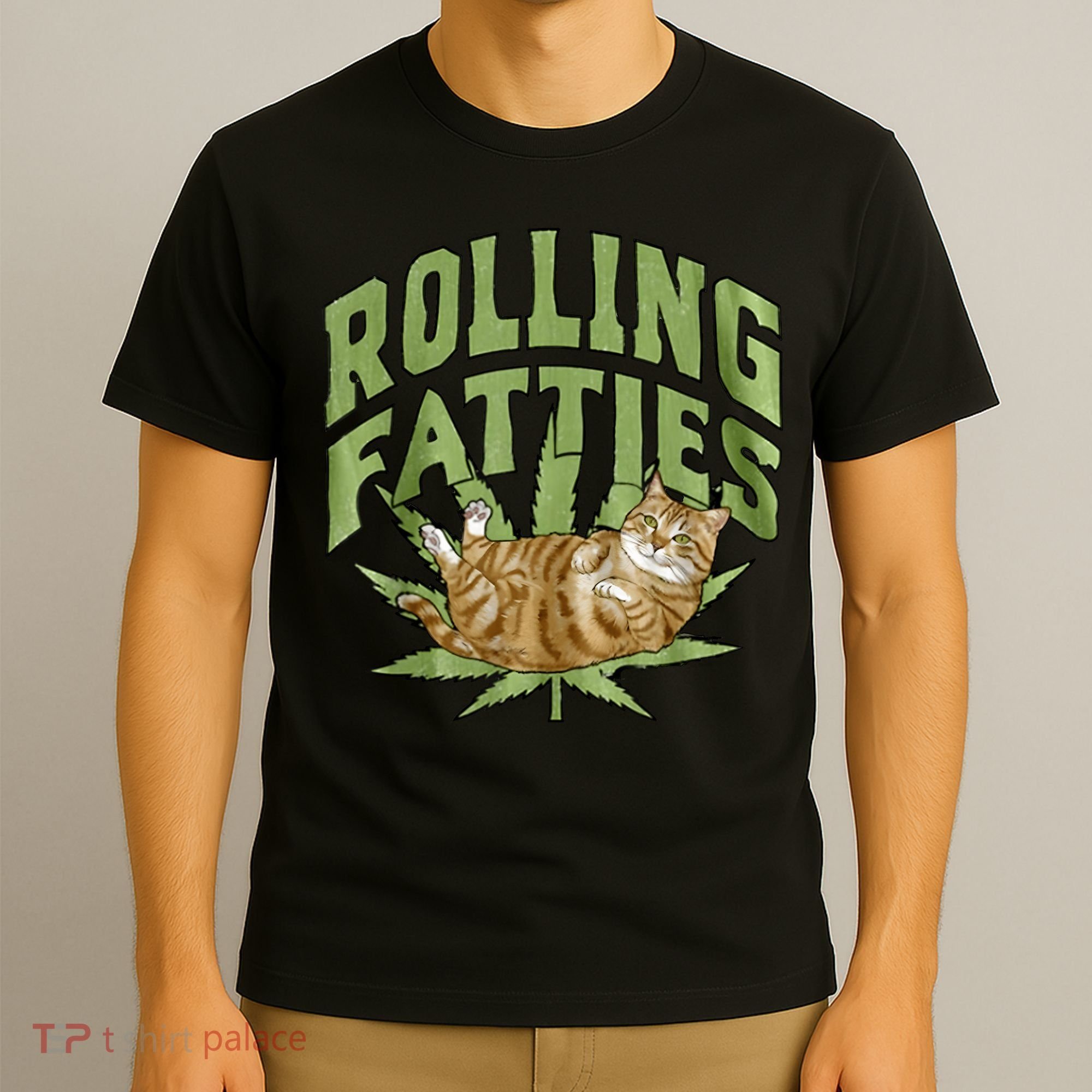 Vintage Rolling Fatties Cat Retro Kitty Kitten Meow T-Shirt