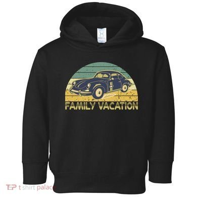 Vintage Retro Family Vacation Old Classic Car Toddler Hoodie
