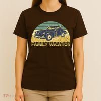 Vintage Retro Family Vacation Old Classic Car T-Shirt thumb 4
