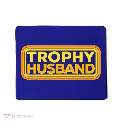 Vintage Retro Funny Trophy Husband Art Mousepad