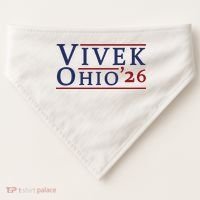 Vivek Ramaswamy For Governor Of Ohio 2026 Vivek 2026 USA-Made Doggie Bandana thumb 0