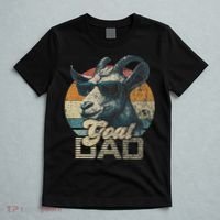 Vintage Retro Goat Dad Best Goat Daddy Funny Fathers Day T-Shirt thumb 5