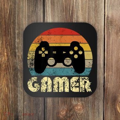 Vintage Retro Gamer Video Game Player Coaster