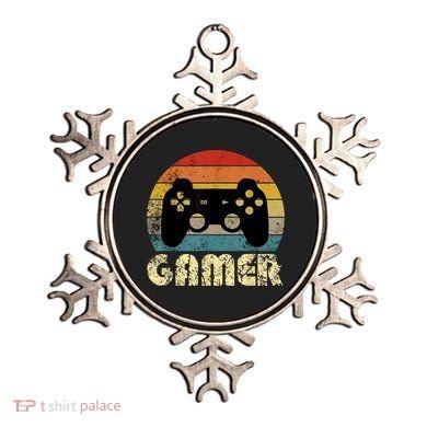 Vintage Retro Gamer Video Game Player Ornament