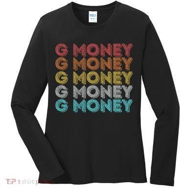 Vintage Retro G Money Women's Long Sleeve Shirt