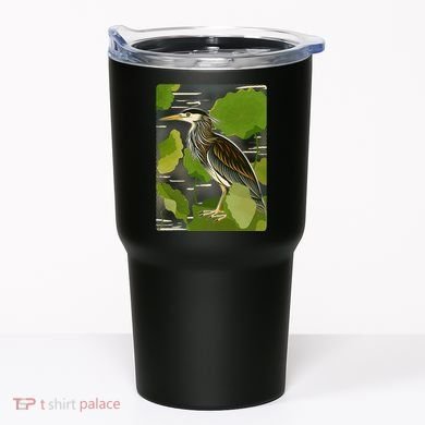 Vintage Retro Green Heron Bird Tumbler