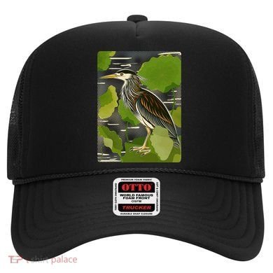 Vintage Retro Green Heron Bird Hat