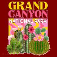 Vintage Retro Grand Canyon Travel Poster T-Shirt thumb 7