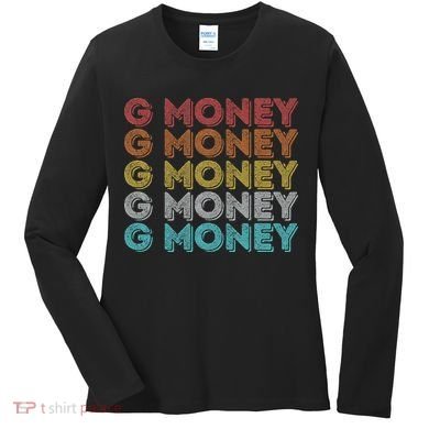 Vintage Retro G Money Women's Long Sleeve Shirt