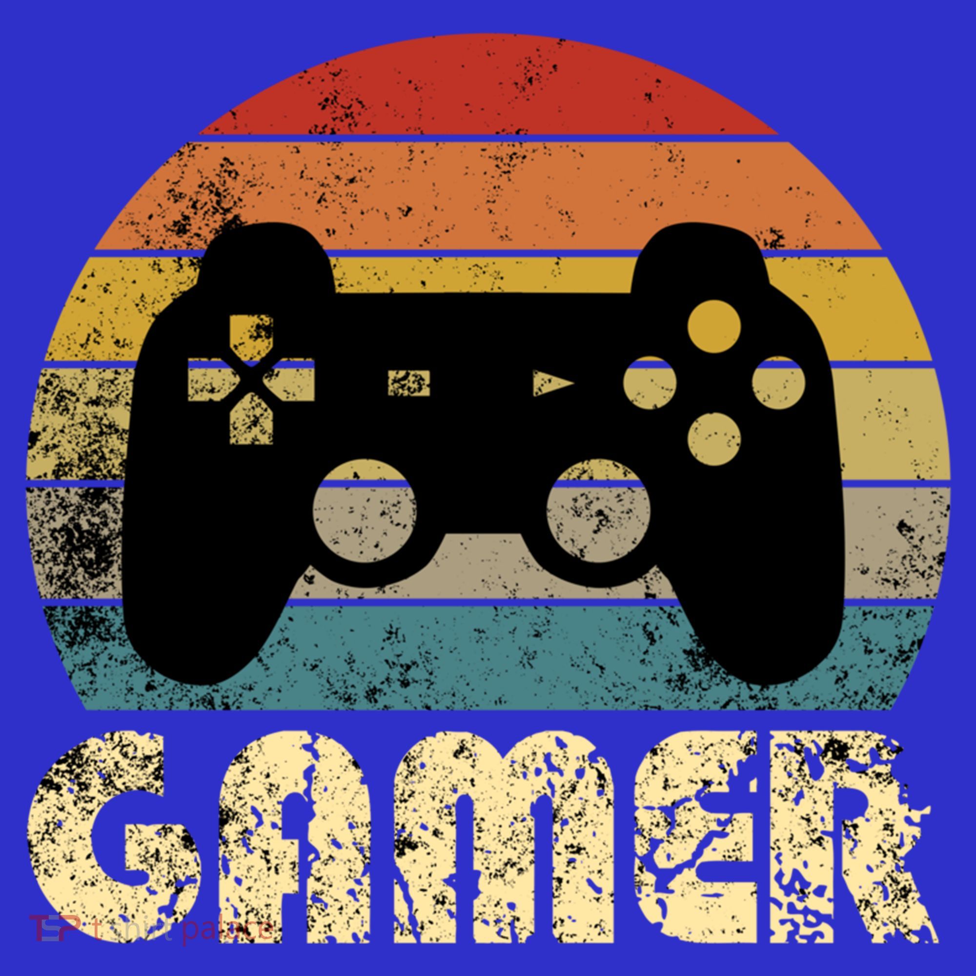 Vintage Retro Gamer Video Game Player Boys Teens Gift T-Shirt