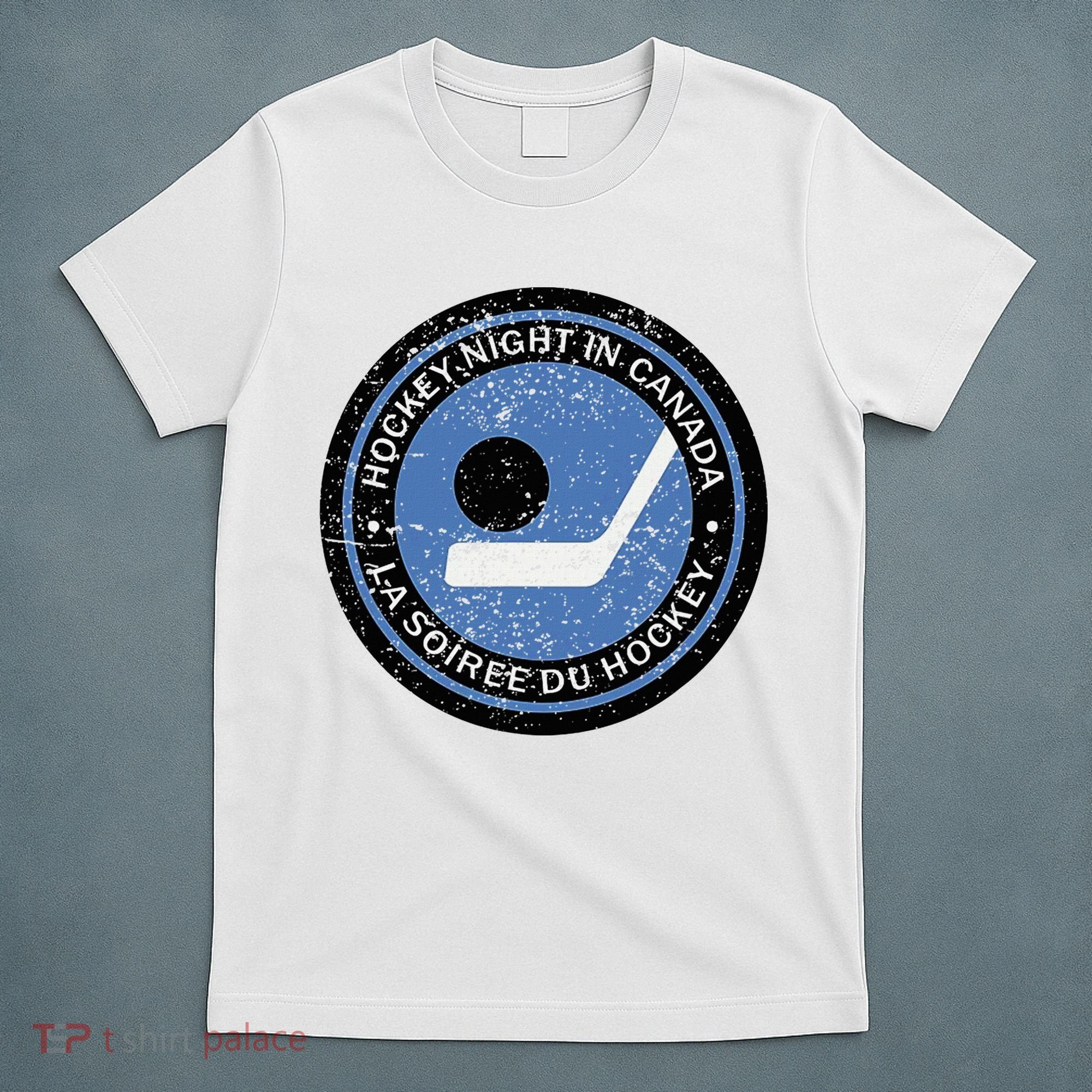 Vintage Retro Hockey Night In Canada Hockey Player Team T-Shirt