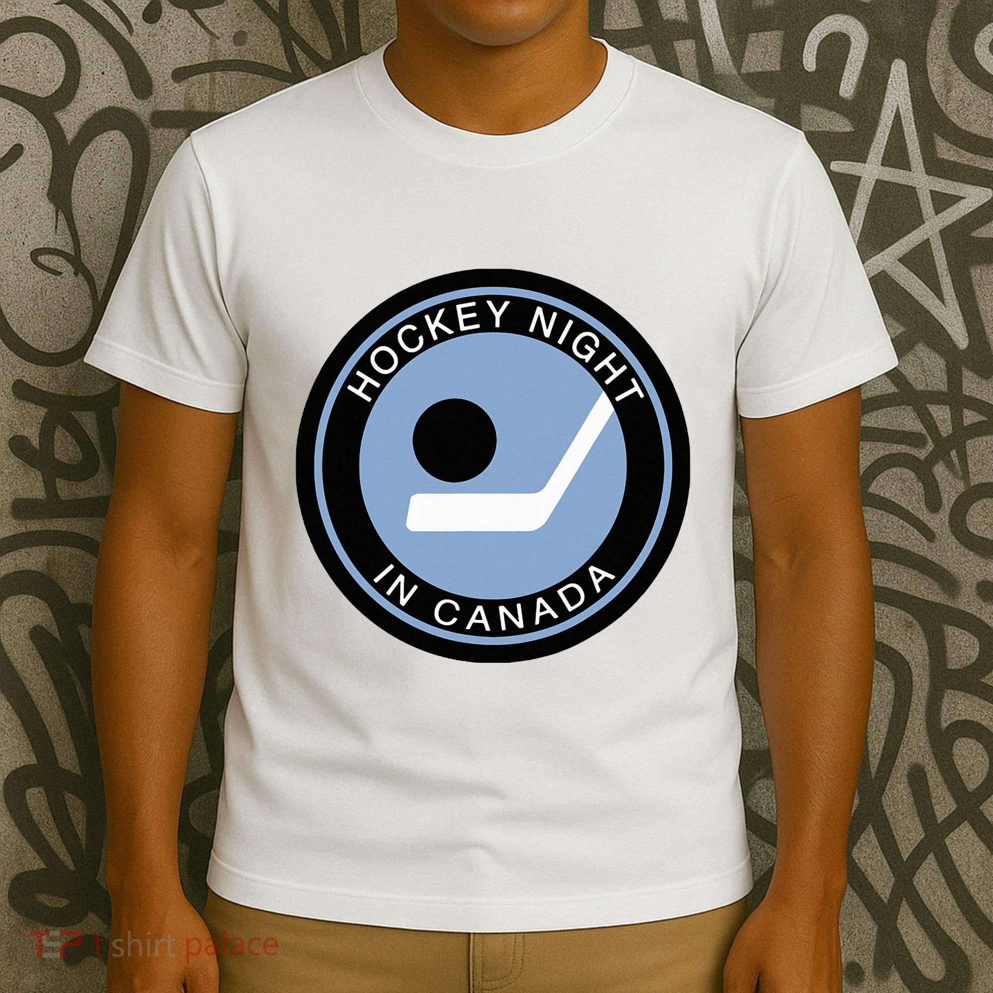 Vintage Retro Hockey Night In Canada Hockey Player Team T-Shirt