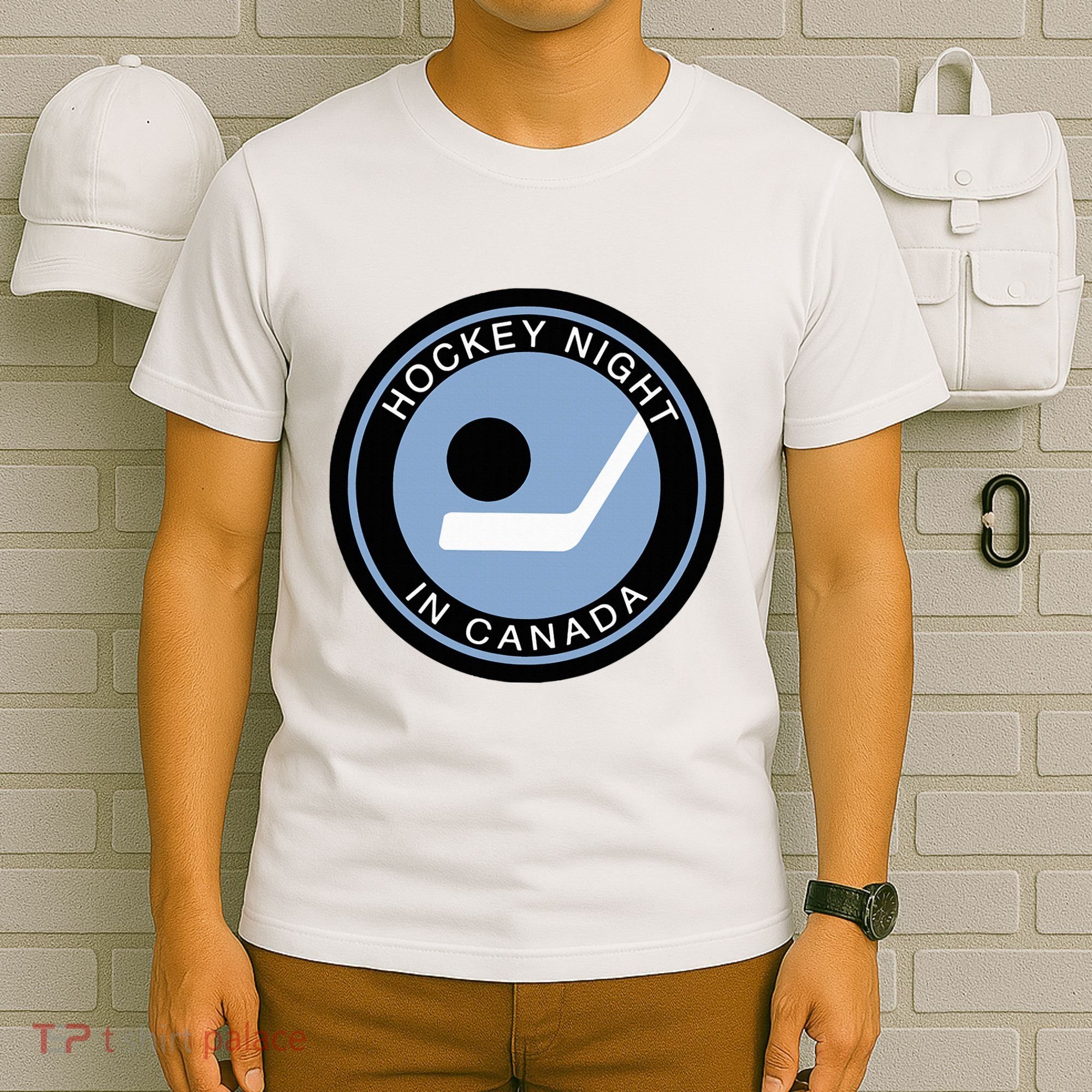 Vintage Retro Hockey Night In Canada Hockey Player Team T-Shirt