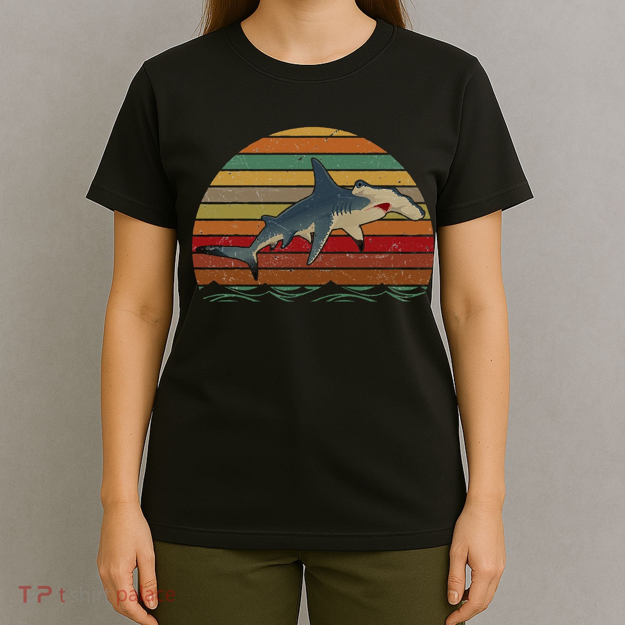 Vintage Retro Hammerhead Shark Funny T-Shirt