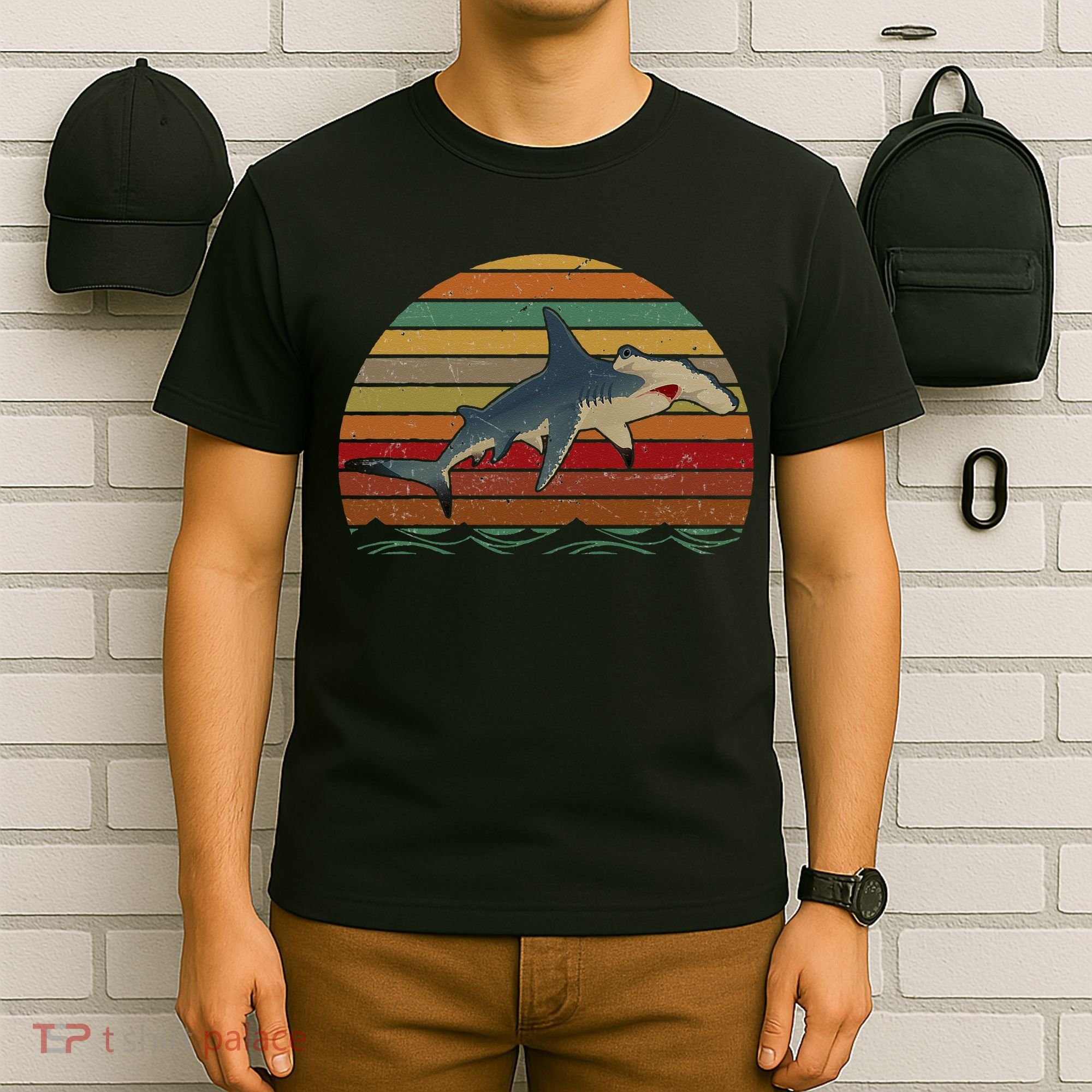 Vintage Retro Hammerhead Shark Funny T-Shirt