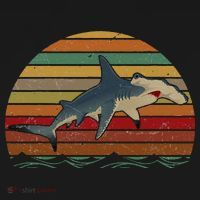 Vintage Retro Hammerhead Shark Funny T-Shirt thumb 7