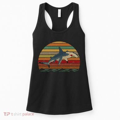 Vintage Retro Hammerhead Shark Funny Women's Tank Top