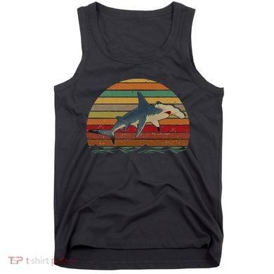 Vintage Retro Hammerhead Shark Funny Tank Top