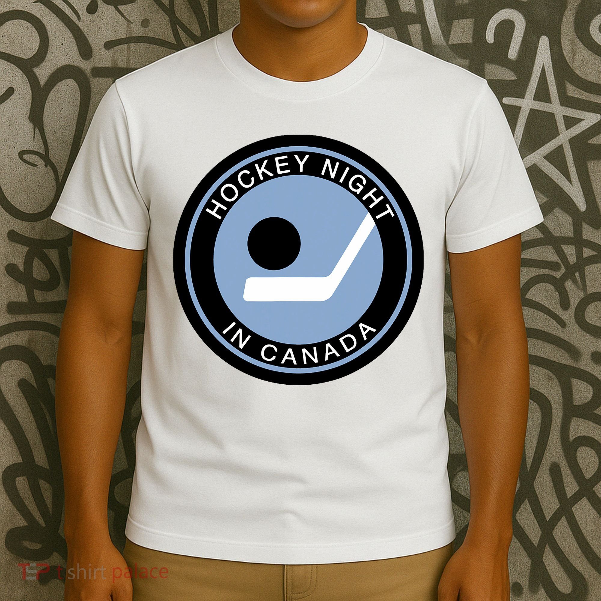 Vintage Retro Hockey Night In Canada Hockey Player Team T-Shirt