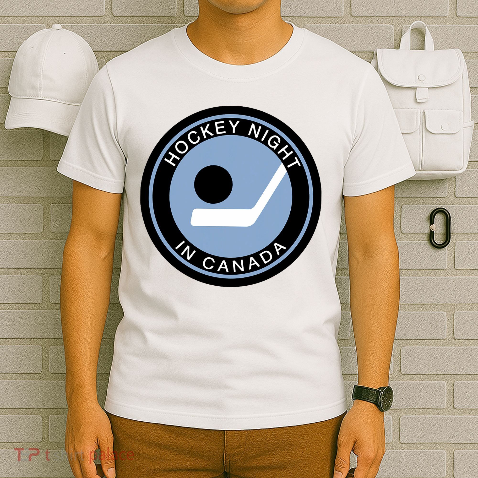 Vintage Retro Hockey Night In Canada Hockey Player Team T-Shirt