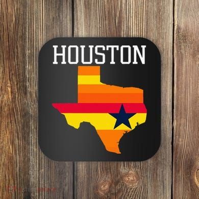 Vintage Retro Houston Texas Coaster