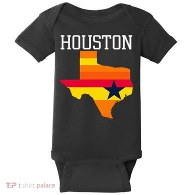 Vintage Retro Houston Texas Baby Bodysuit