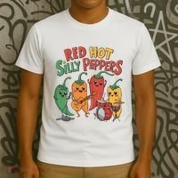 Vintage Red Hot Silly Peppers Unique 90s Funny Cartoons T-Shirt thumb 3