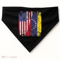Venezuelan Roots Half American Flag Venezuela USA-Made Doggie Bandana thumb 0