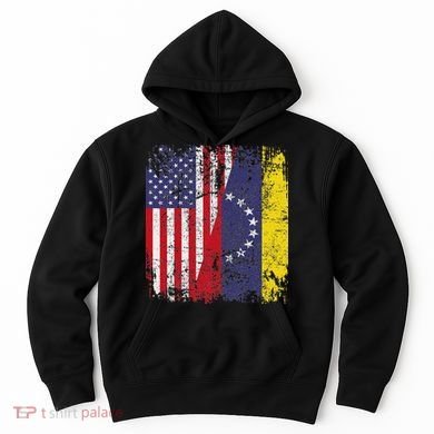 Venezuelan Roots Half American Flag Venezuela Hoodie