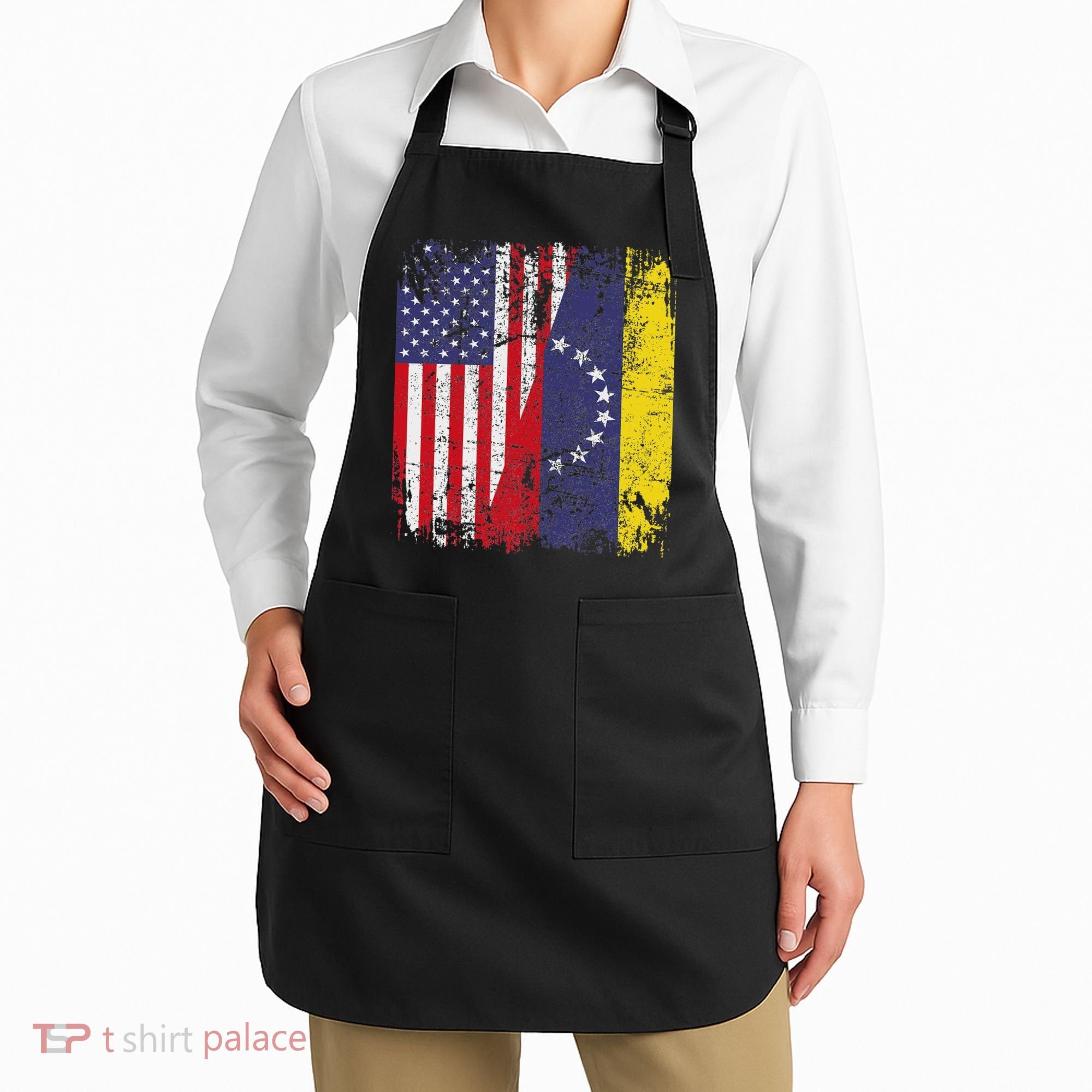 Venezuelan Roots Half American Flag Venezuela Apron