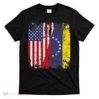 Venezuelan Roots Half American Flag Venezuela T-Shirt thumb 0