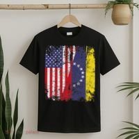 Venezuelan Roots Half American Flag Venezuela T-Shirt thumb 2