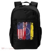 Venezuelan Roots Half American Flag Venezuela Backpack thumb 0