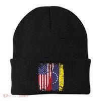 Venezuelan Roots Half American Flag Venezuela Beanie thumb 0