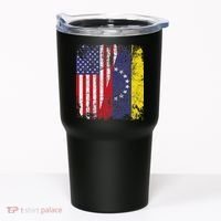 Venezuelan Roots Half American Flag Venezuela Tumbler thumb 0