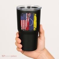 Venezuelan Roots Half American Flag Venezuela Tumbler thumb 2