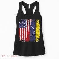 Venezuelan Roots Half American Flag Venezuela Women's Tank Top thumb 0