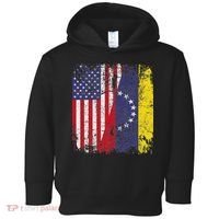 Venezuelan Roots Half American Flag Venezuela Toddler Hoodie thumb 0