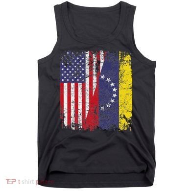 Venezuelan Roots Half American Flag Venezuela Tank Top